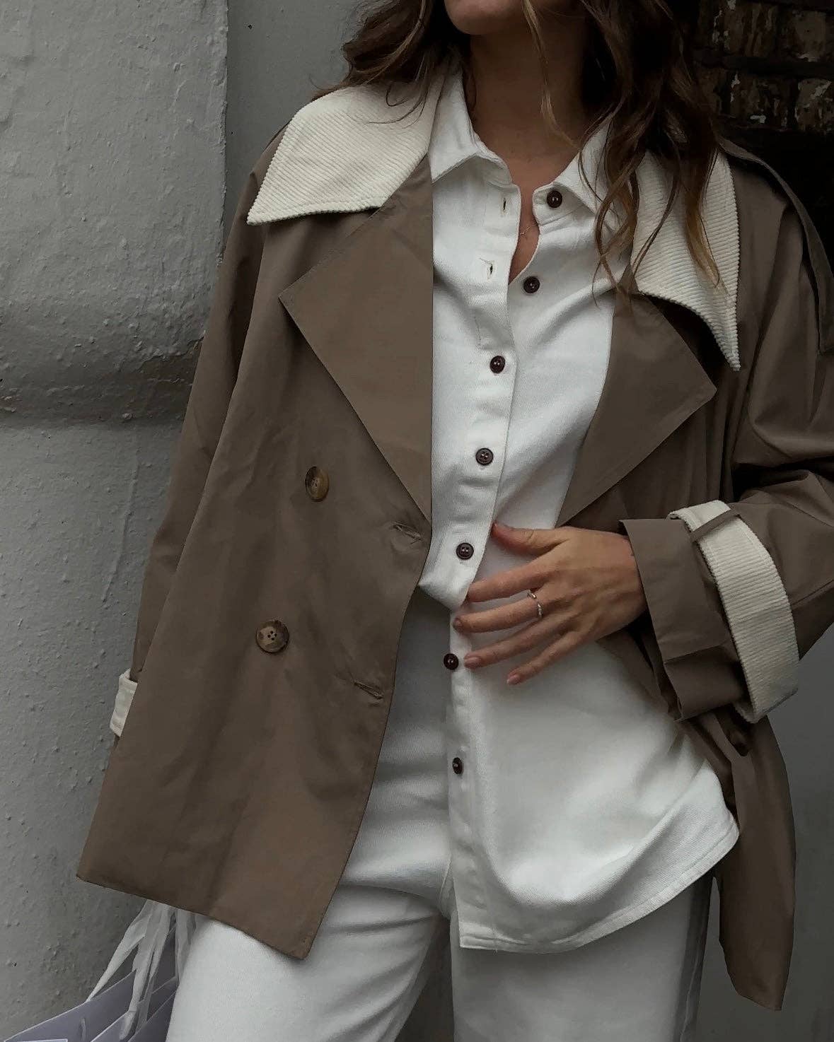 White Bianca Denim Shirt for wholesale on Faire4