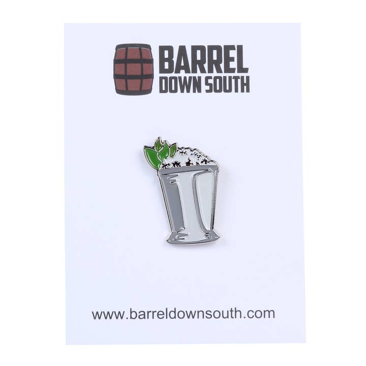 Barrel Down South - Wholesale Lapel Pin/Button - Mint Julep Lapel Pin0