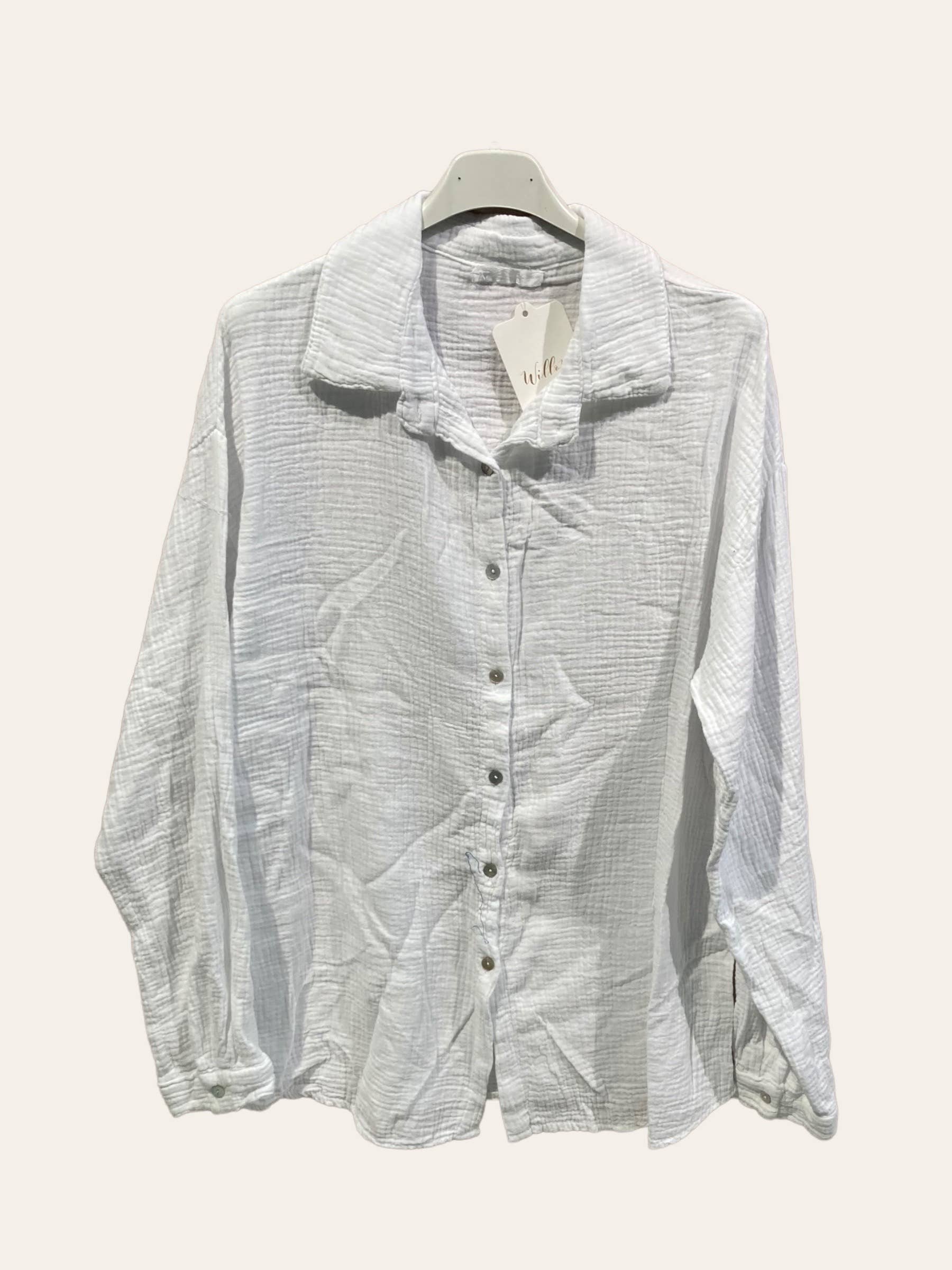 Moonsun - Wholesale Button Down Shirt - Women's - Cotton gauze shirt #303633