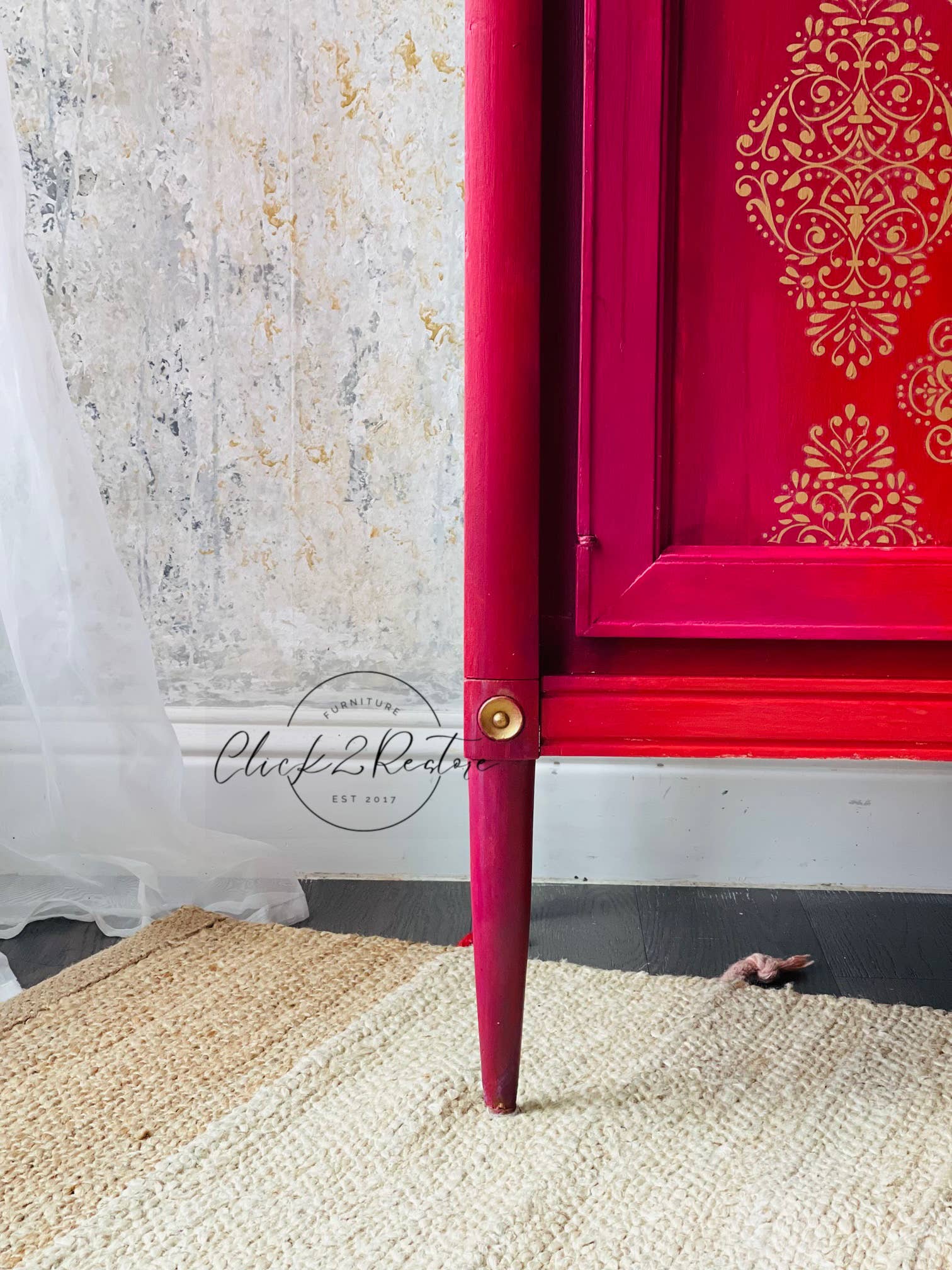 MudPaint - Wholesale Paint Set - Burgundy Wine- MudPaint Clay Furniture Paint2