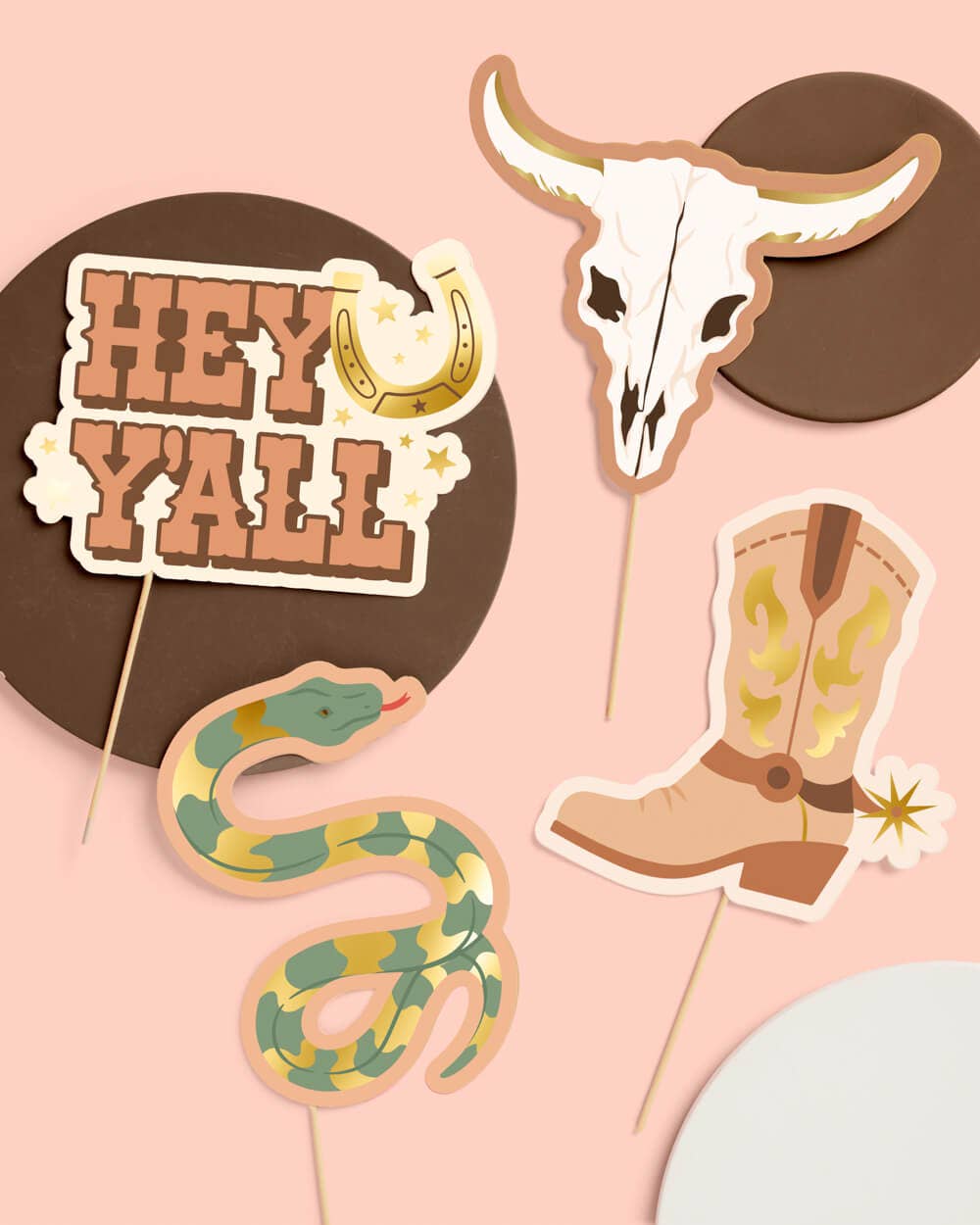 xo, Fetti - Wholesale Party Sign/Banner - Western Rodeo Party Props - 24 pc photo booth set, kids1