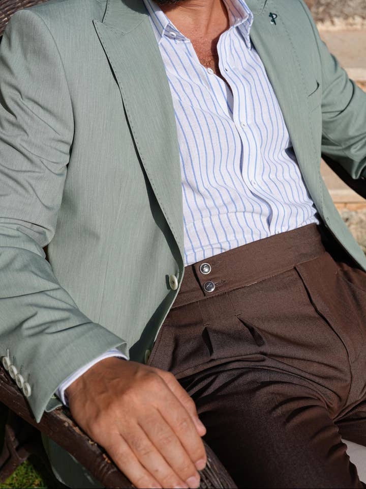 parez suits – wholesale Blazer – Men's – Mens Premium Italian Slim Fit Blazer – Punto Stitching3