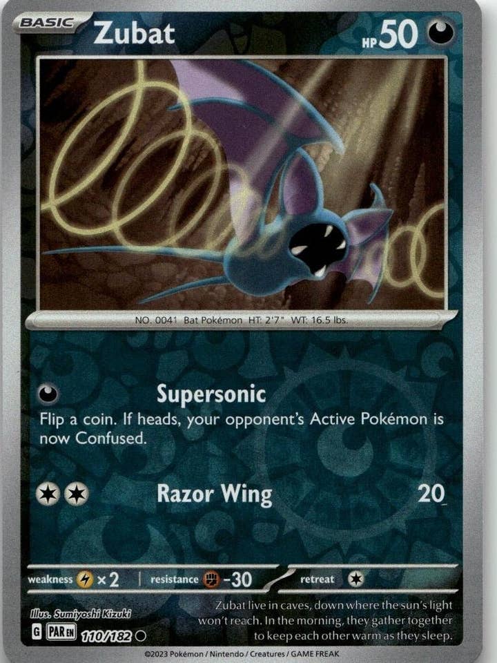 Pokémon SV04: Paradox Rift - Zubat #110/182 for wholesale by Chronic Cards