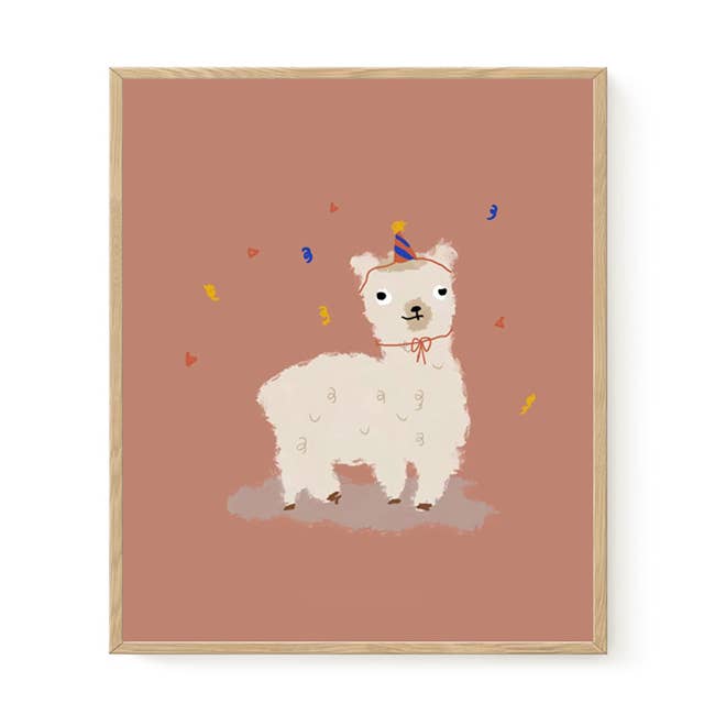 Impression d'art Llama de fête pour la vente par Tales of Eleanor