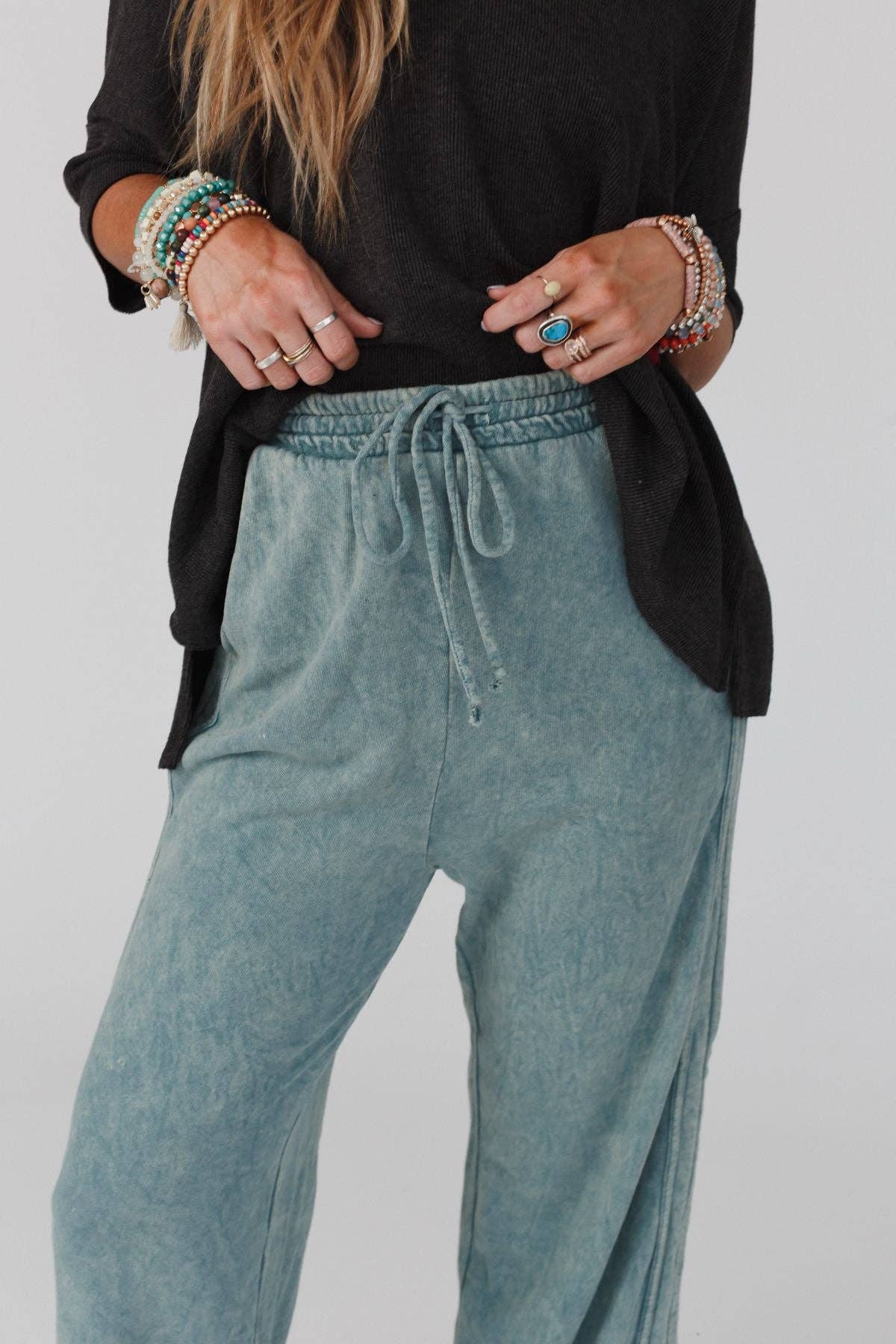 Wholesale So Comfy Wide Leg Full Pant - New Teal for your store