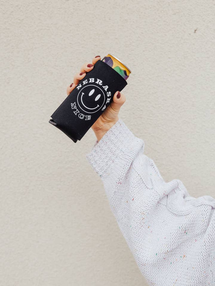 nebraska nice slim koozie for wholesale by hello ruby
