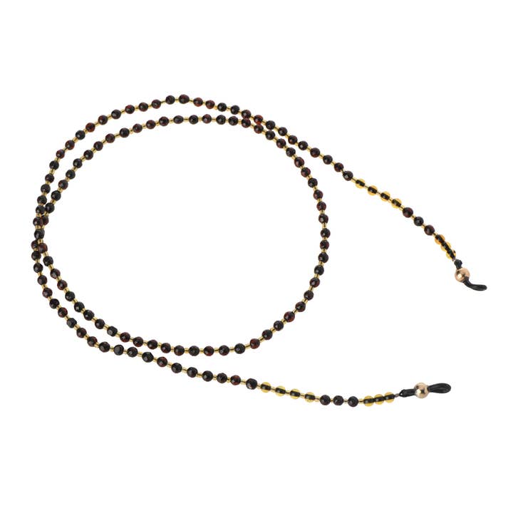 Kedja för Glasögon - Fasetterad Körsbär & Citron Rund Bärnsten för wholesale av The Natural Amber