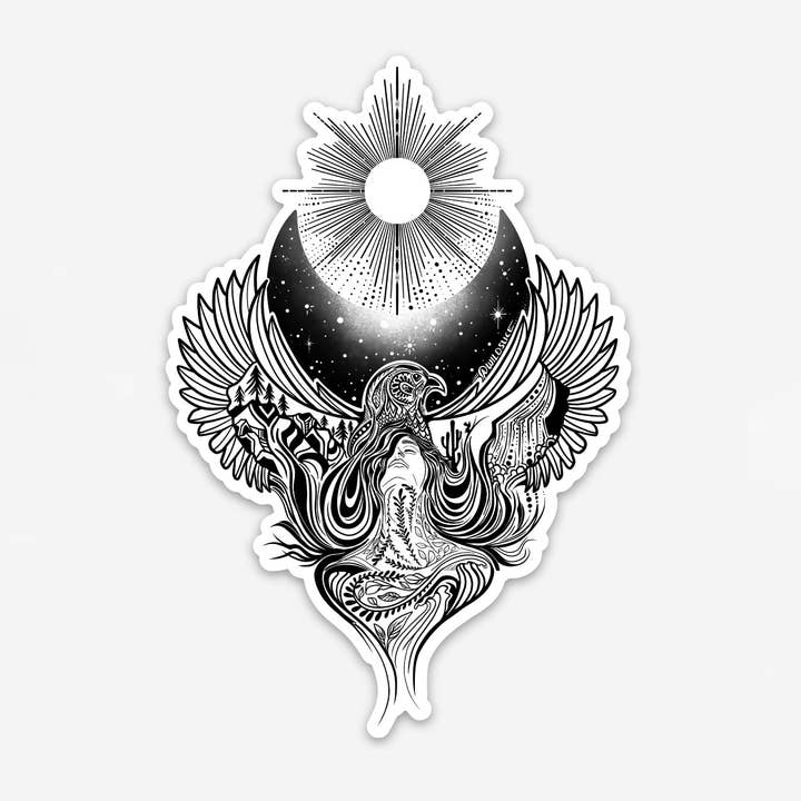 Autocollant 4 pouces Freedom pour femmes pour la vente par Wild Slice Designs