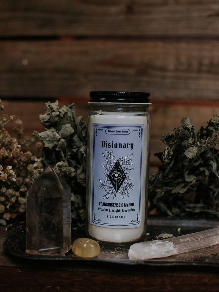 Vela Visionary Manifestación, estilo bohemio, incienso para venta al por mayor de Midnight Raven Studios