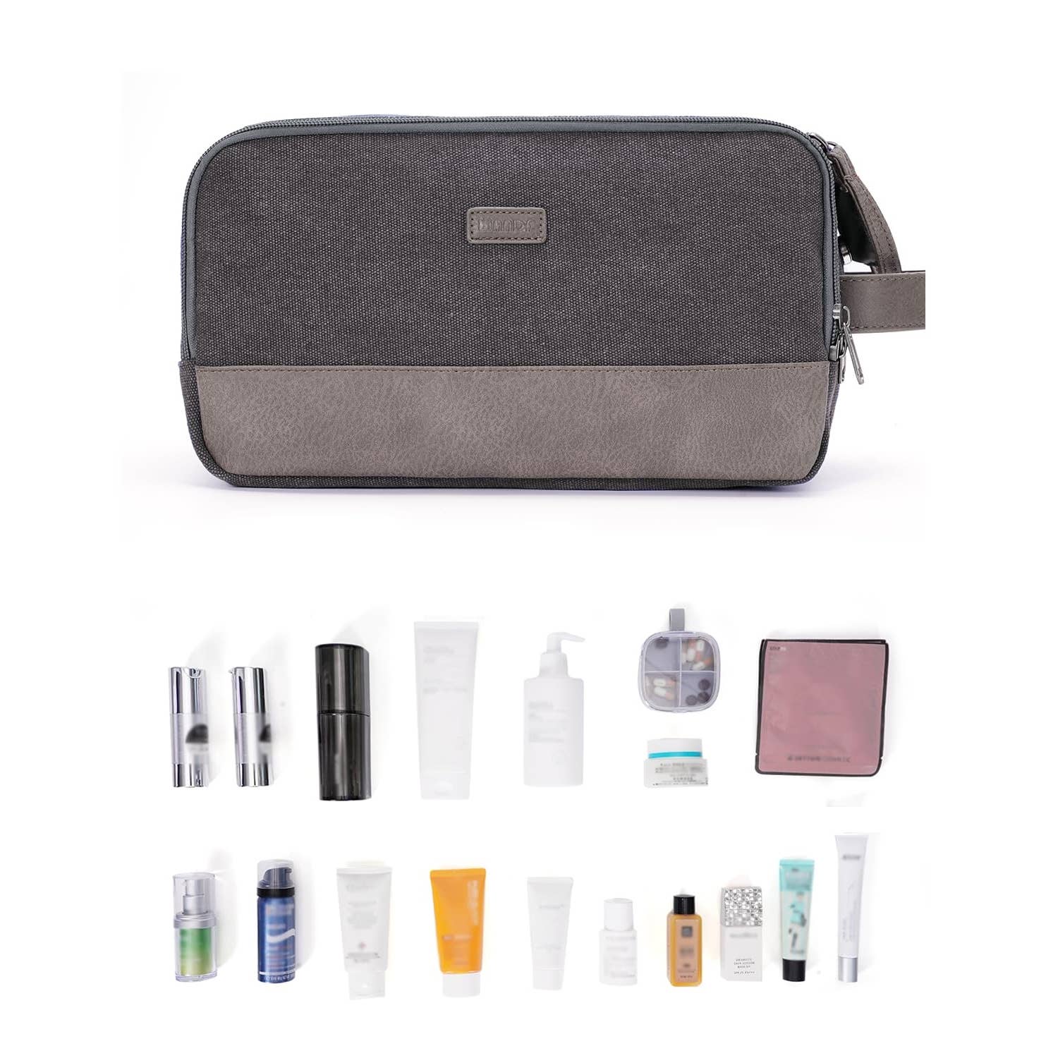 wandf – Engroshandel Toilettaske - Unisex – Canvas & læder Dopp Kit rejse vandafvisende barbertaske44