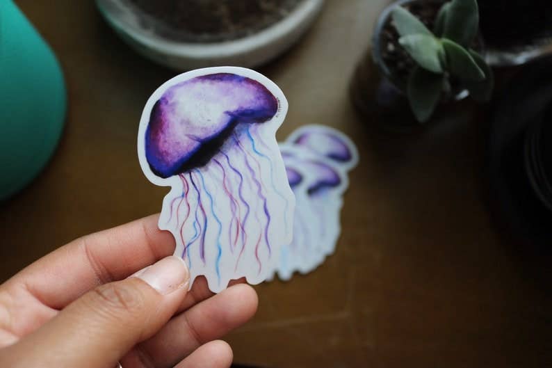 Monellisa – Engroshandel Klistermærke – Vandmænd - vinyl klistermærke3