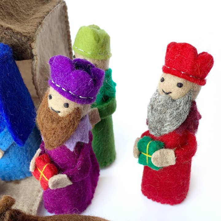 Ornaments 4 Orphans - Wholesale Nativity scene decor - Felt Wool Nativity Christmas Scene, 12 Piece Set5