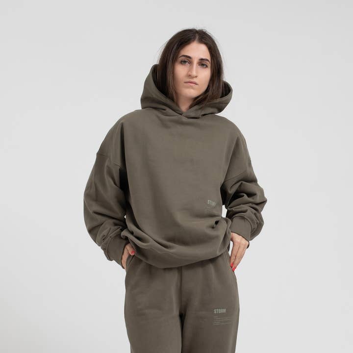 Everyday Oversized Hoodie Olive for wholesale by Storm Active