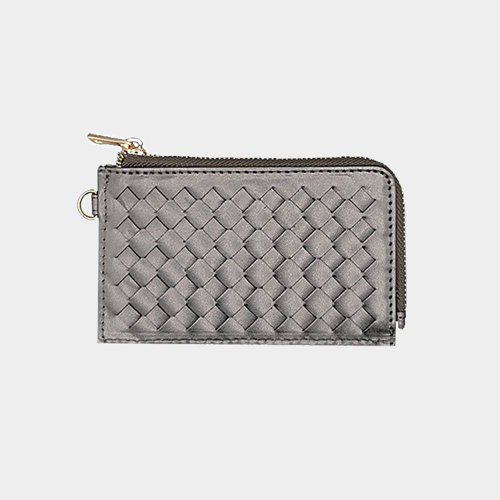 Sensibling Corp. - Wholesale Wristlet - Faux Leather Basket Weave Flat Card Holder Wallet Wristlet0