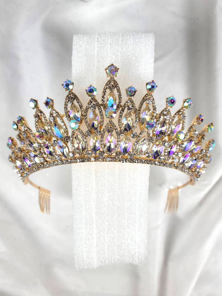Tiara with jewel rhinestones, one size fits all HT974 for wholesale by Chicas