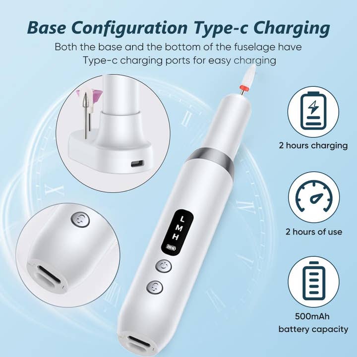 VIGOR - Wholesale Nailcare Set - Cordless Nail Drill Pen Machine Cuticle Portable 13 in 1 Kit