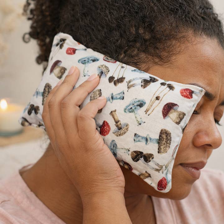 Pack de Riz Réutilisable Chaud/Froid Zen Pack - Champignons Vintage pour la vente par The Zenful Artist