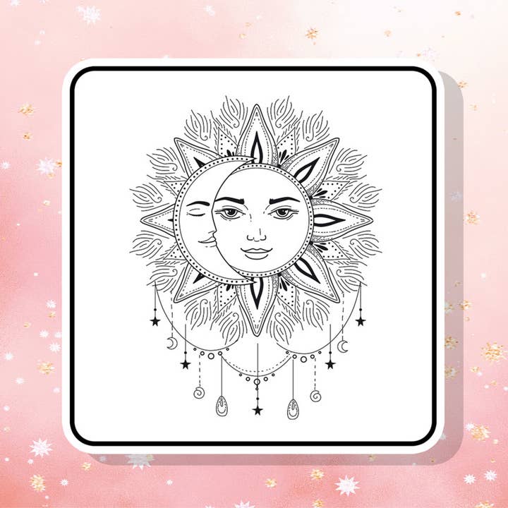 Dream Catcher Sun Moon Vinyl Sticker Boho Dreamy for wholesale by London Luxury Candles