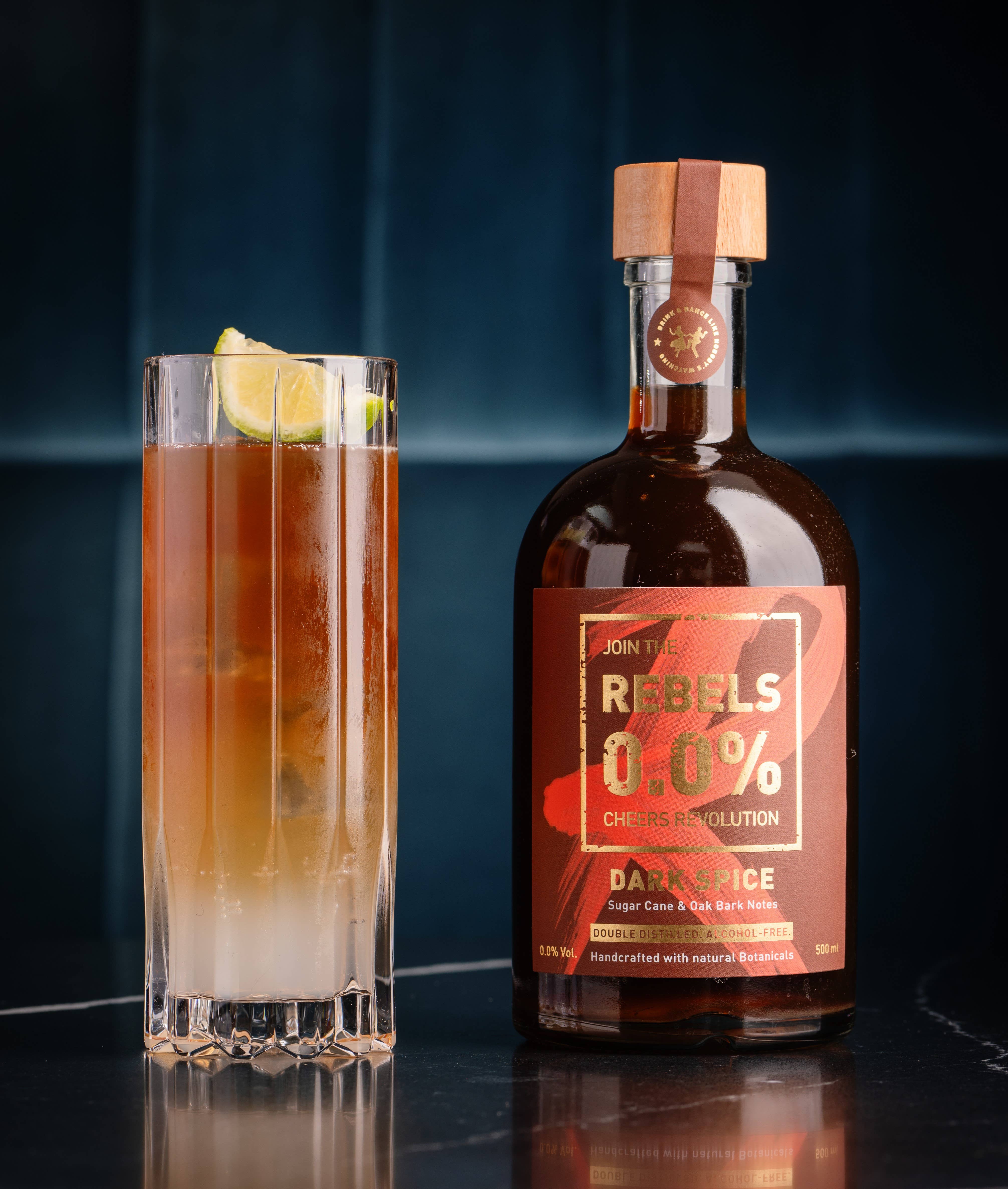 REBELS 0.0% - Wholesale Non-Alcoholic Spirits/Wine/Beer - DARK SPICE/non-alcoholic rum/cocktail/0.0%