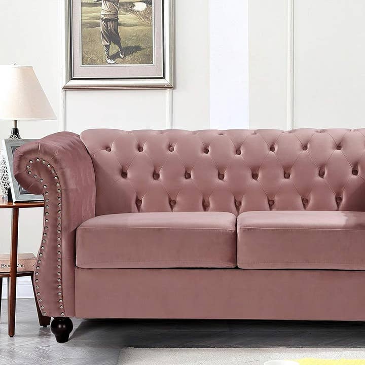 Modern Pink Velvet Chesterfield Loveseat and other Purchase Wholesale chesterfield. Free Returns & Net 60 Terms on Faire trending on Faire.