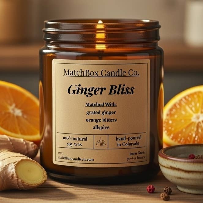 Ginger Bliss for wholesale by MatchBox Candle Co.