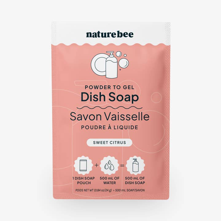 Sweet Citrus Dish Soap - Powder to Gel for wholesale by NATURE BEE