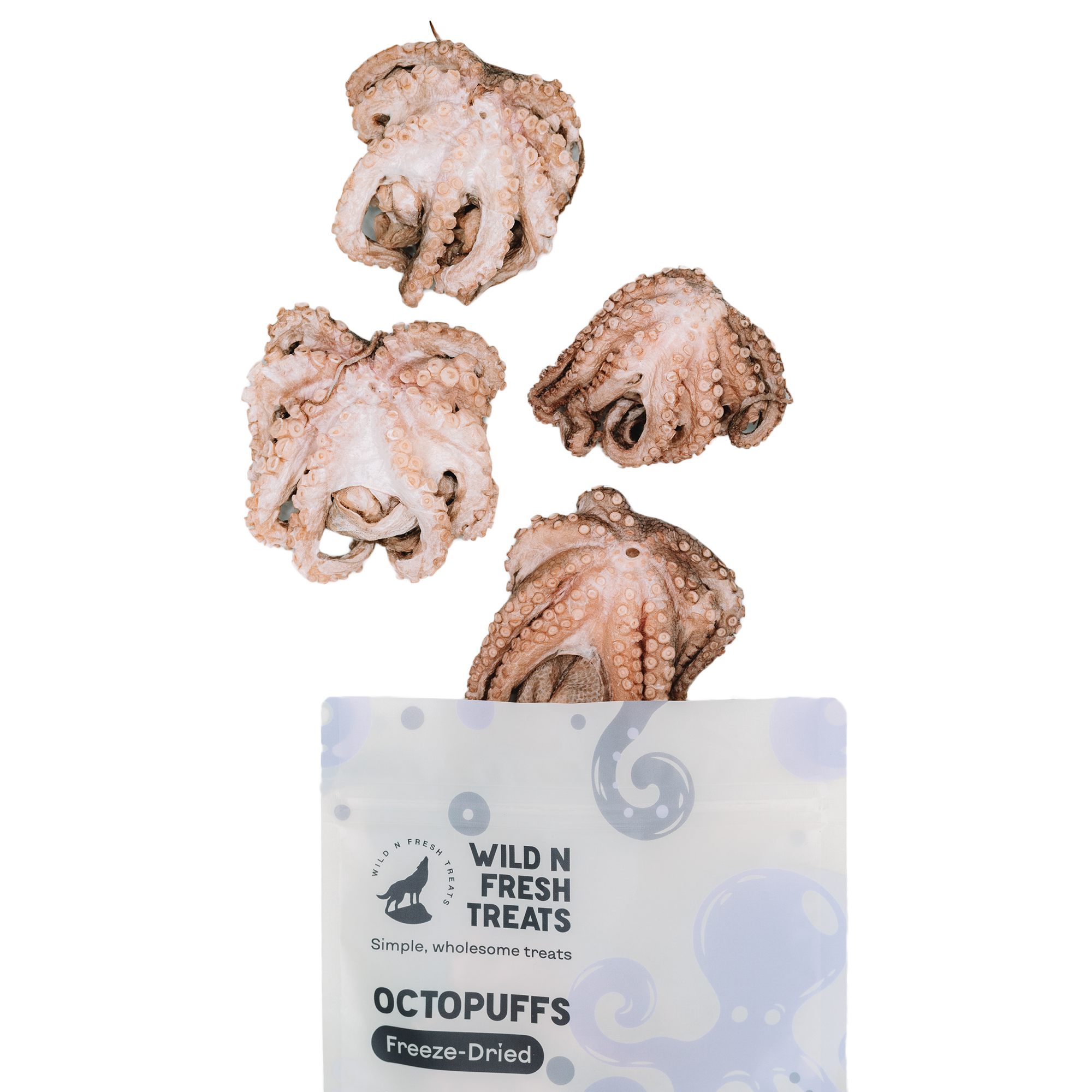 Wild n Fresh Treats – wholesale Pet treats – Dog – Freeze-Dried Octopuffs1