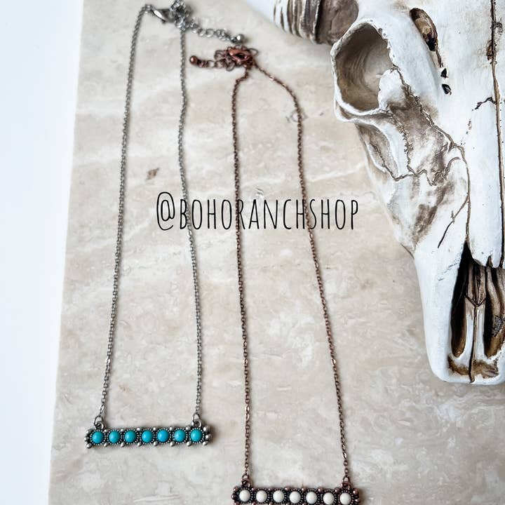 Boho Ranch Shop - Wholesale Pendant/Charm Necklace - Western Beaded Bar Necklace