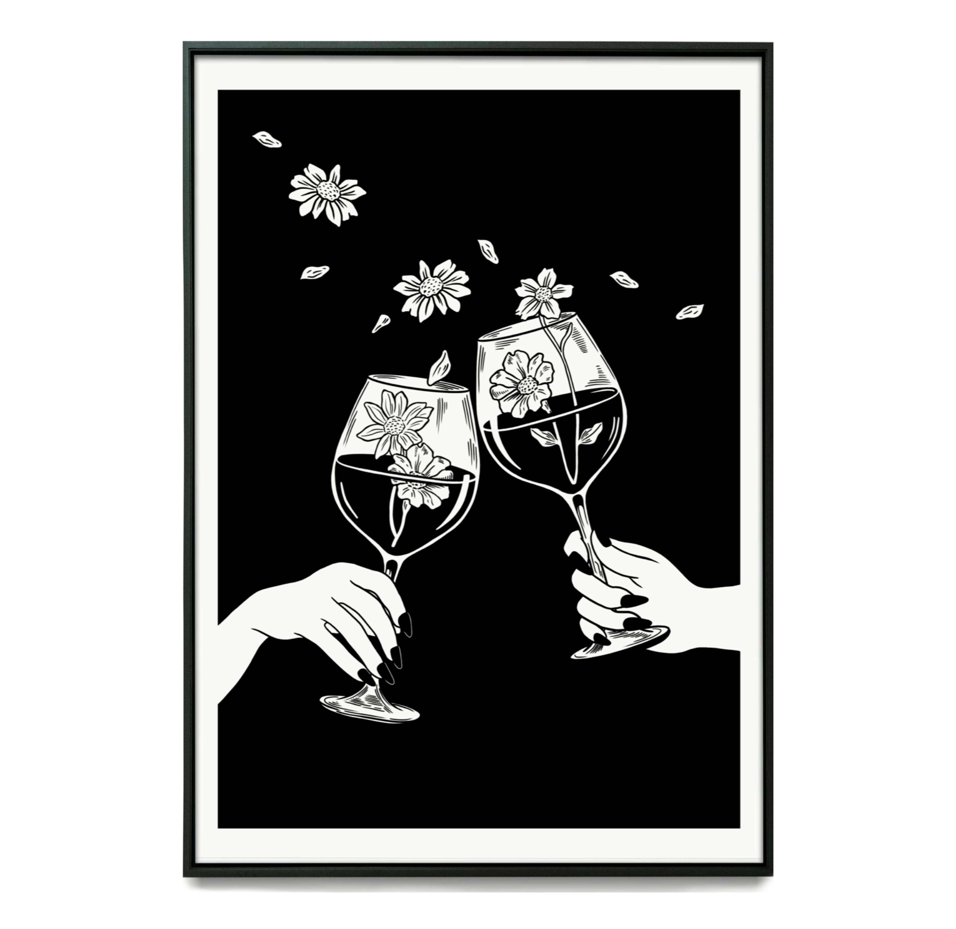 Myii Creative - Wholesale Art print - Wine Glass Art Print