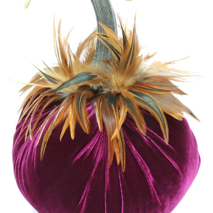 Magenta w/Furnace Feather Collar for wholesale by Hot Skwash