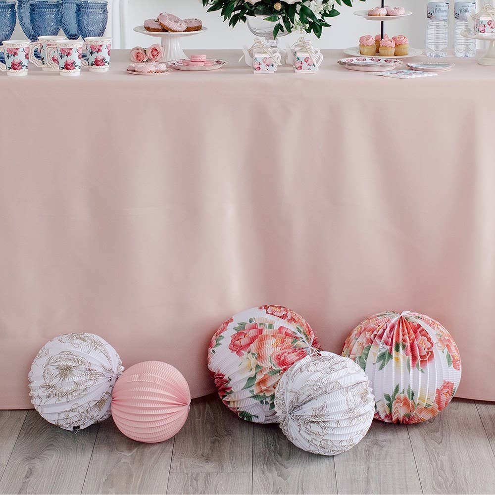 Weddingstar Inc. - Venta al por mayor Faroles - Decoraciones colgantes de linternas de papel florales - Juego de 32