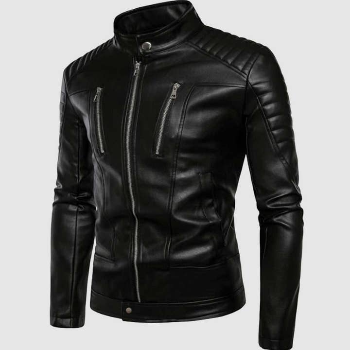 Cafe Racer Black Jacket for wholesale by The Royale Leather
