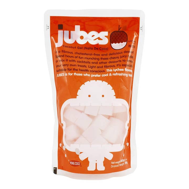 Jubes Coconut Gel Lychee Flavor (Indonesia) for wholesale by Global Bite Co