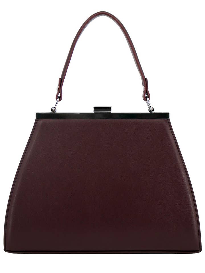 Yesteryear Frame Bag - Grape Red for wholesale by Revival Vintage Ltd