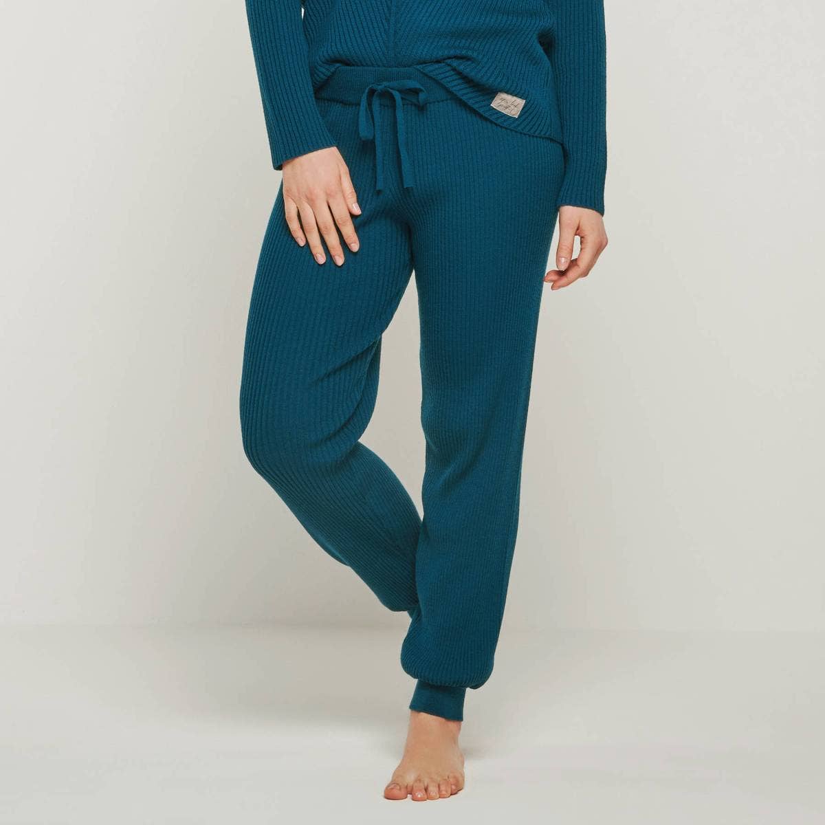 SUPER Natural Essential Cuffed Pants Da Donna Merino Pantaloni Jogging Blu 