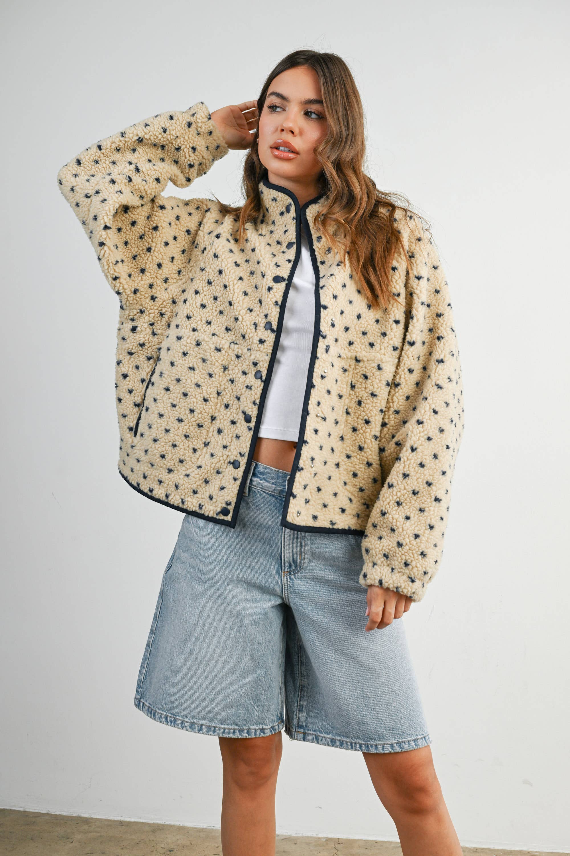 BUTTERMELON - Wholesale Jacket - Women's - High Pile Fleece Puffer Jacket - BMJ783138