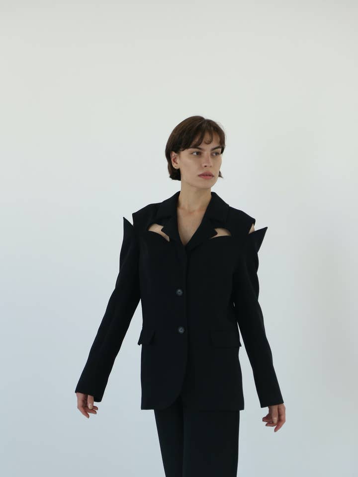 Makeda Black Jacket for wholesale by MAET