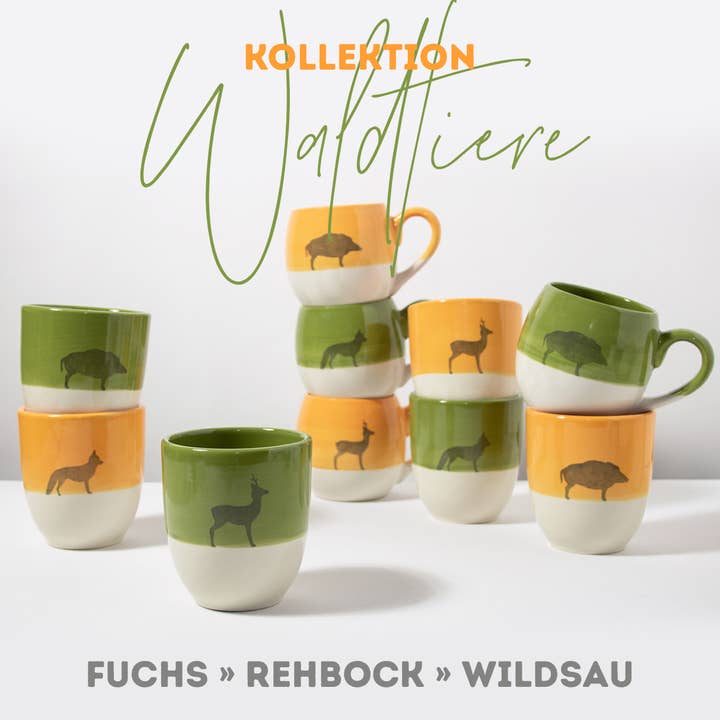 ALMA & GUSTL - Wholesale Coffee Mug - Cup Wild Boar Light Orange2