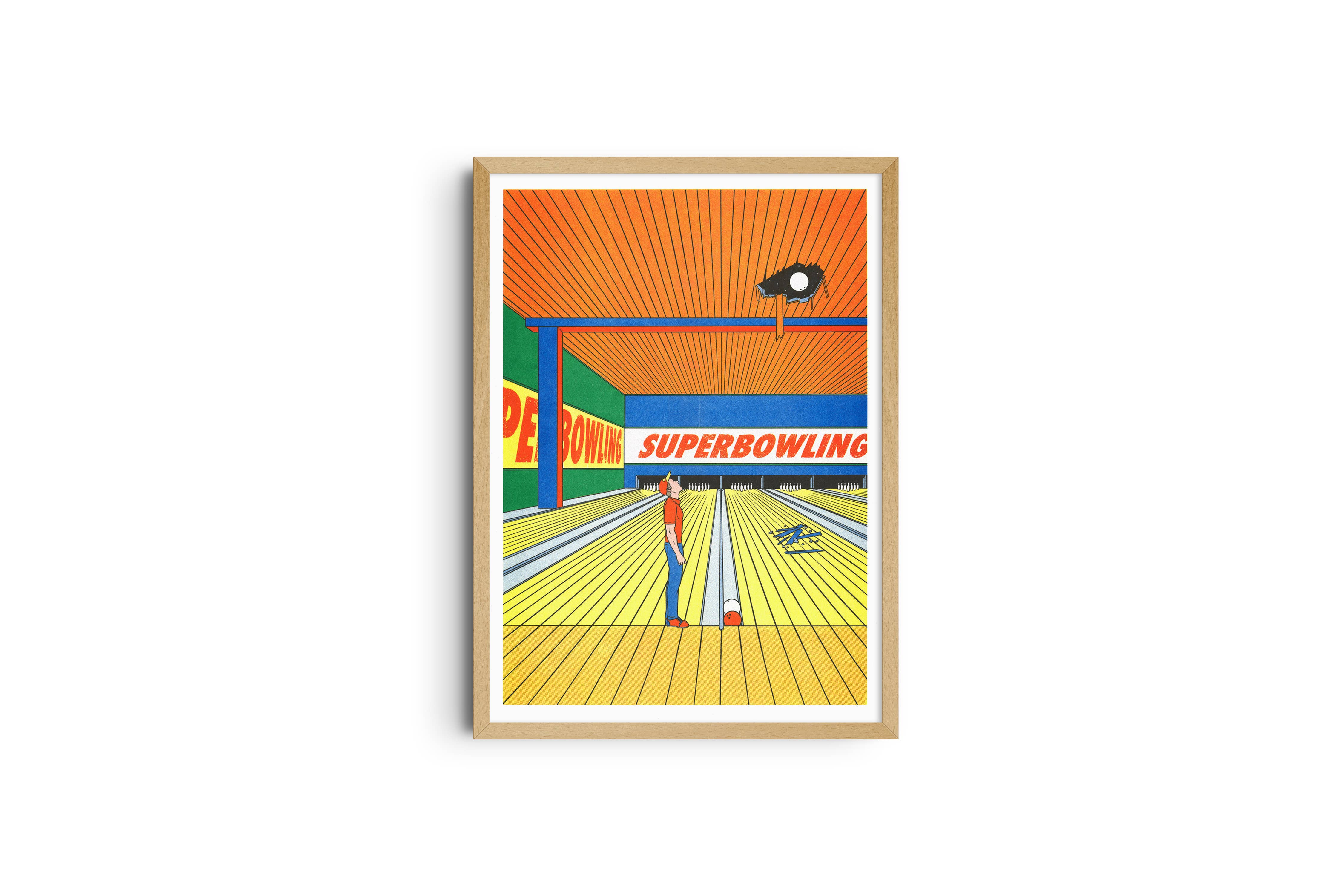 KIBLIND Atelier - Wholesale Poster - A3 poster - Simon Bailly - Super Bowling