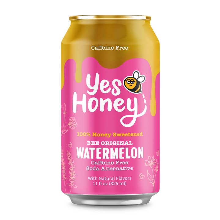 Yes Honey - Wholesale Soda/Carbonated Drink - Yes Honey - 100% Honey Sweetened Soda- Watermelon