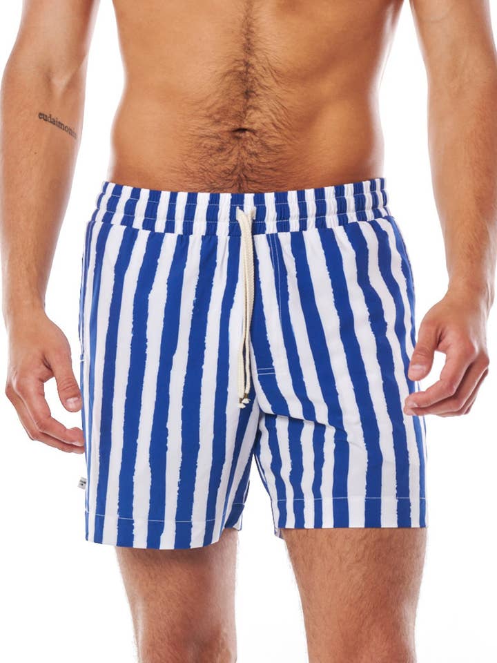BLUE WAKE SWIM TRUNK for wholesale by LEISURE LAB