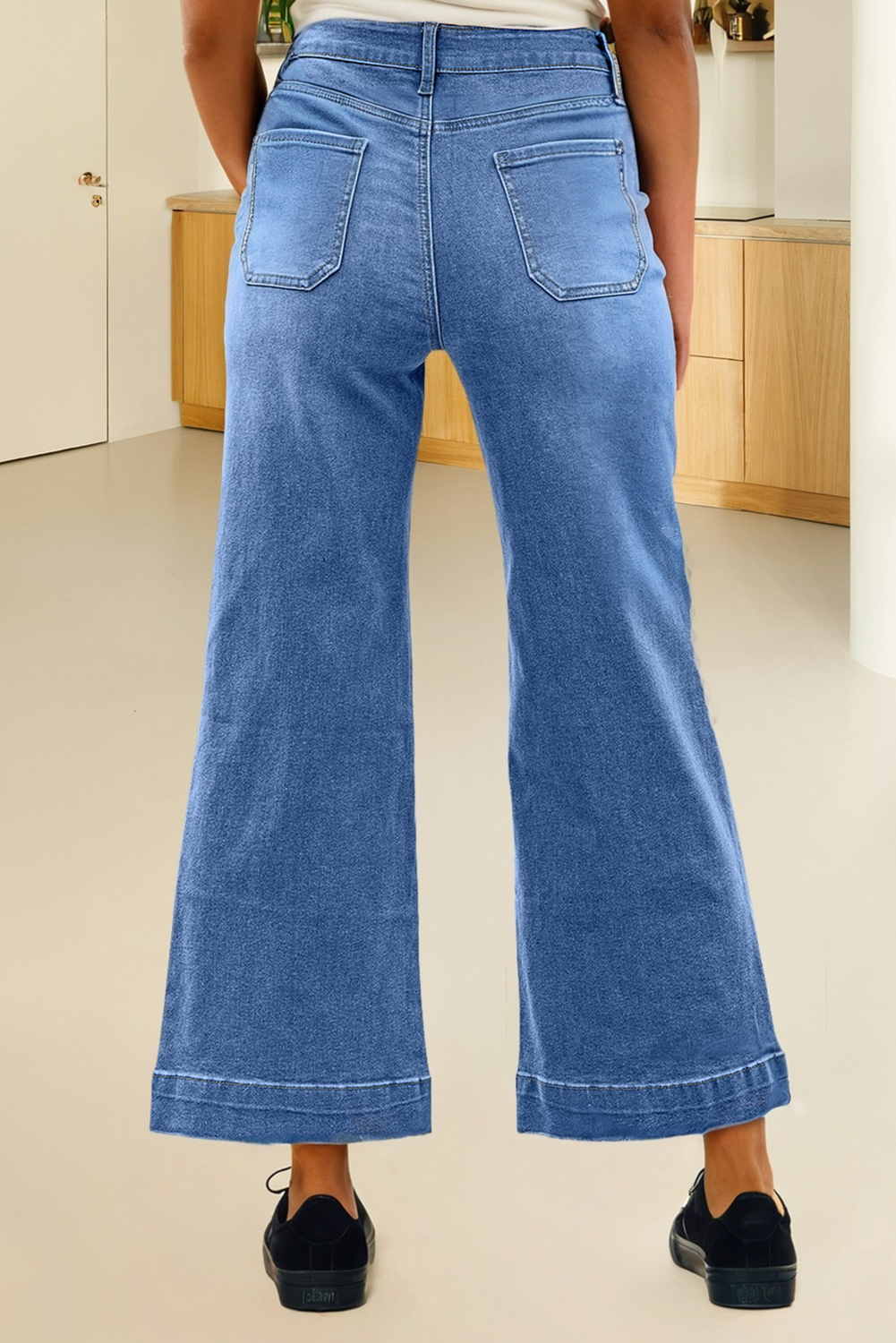 LA Society - Wholesale Jeans - Women's - Cropped High Rise Wide Leg Jeans8