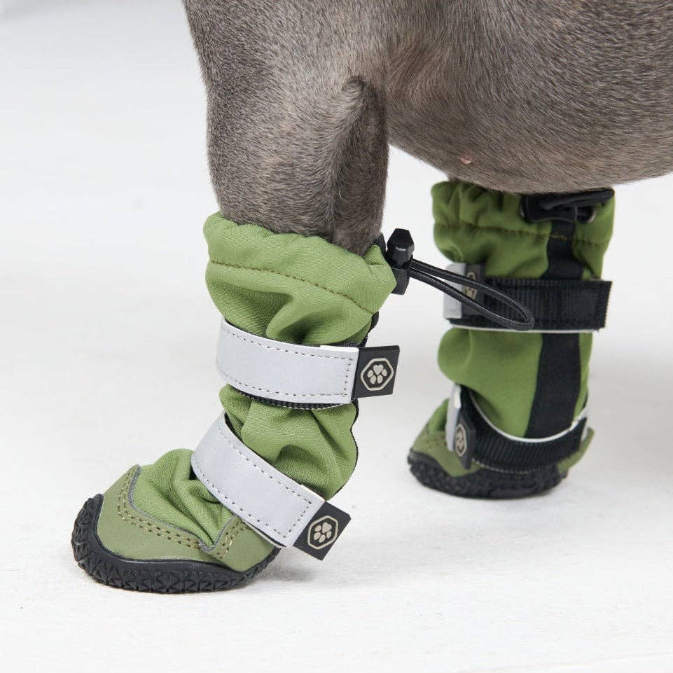 Spark Paws - Vente Bottines – chien - Bottes imperméables Flex Shell pour chien - Vert2