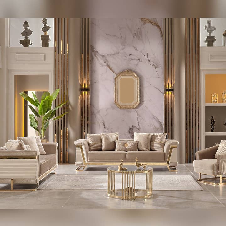 Sofá Fixo Rixos Bege por atacado de Furnia group corporation