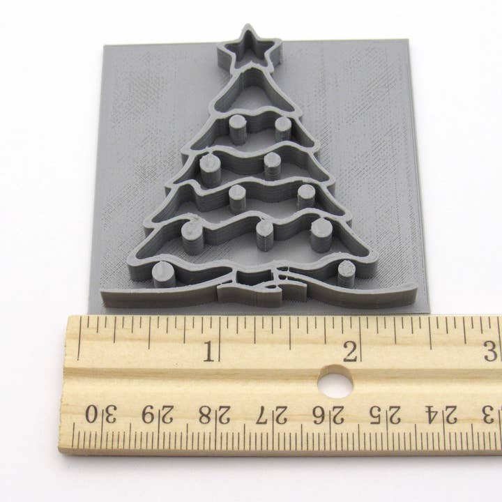Christmas Tree with Ornaments Mug Clay Stamp for handbuild pottery for wholesale by A Mayes Pottery
