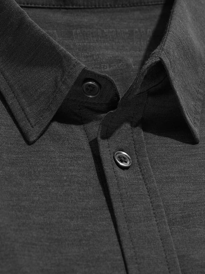 INTO THE AM - Vente Chemise à col boutonné – homme - Chemise boutonnée à manches longues pour hommes2