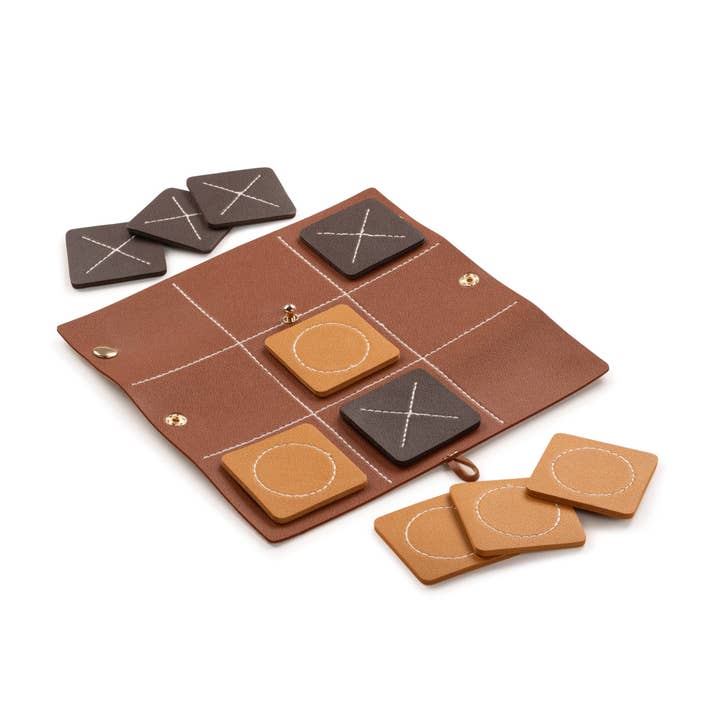 Leather Tic Tac Toe for wholesale by Waterdale Collection
