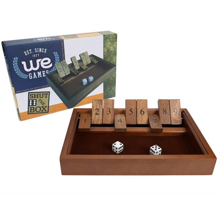 Wood Expressions - Vendita all'ingrosso Giochi da tavolo - Gioco da tavolo 9 Number Shut the Box, 11 pollici