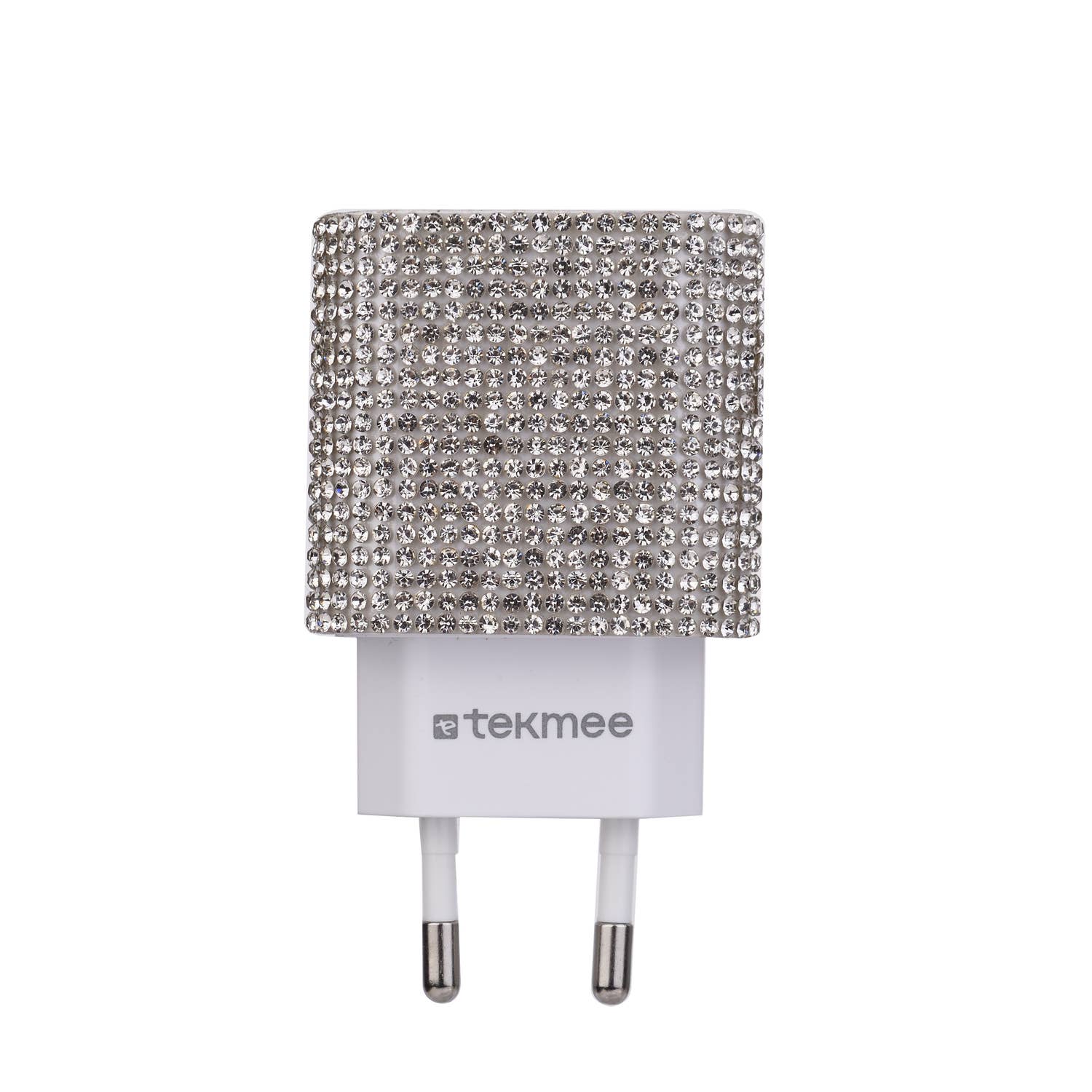 Tekmee – Carregador portátil por atacado – Kit de Carregamento Rápido Strass Prateado – 20W & 40W, Tipo-C6