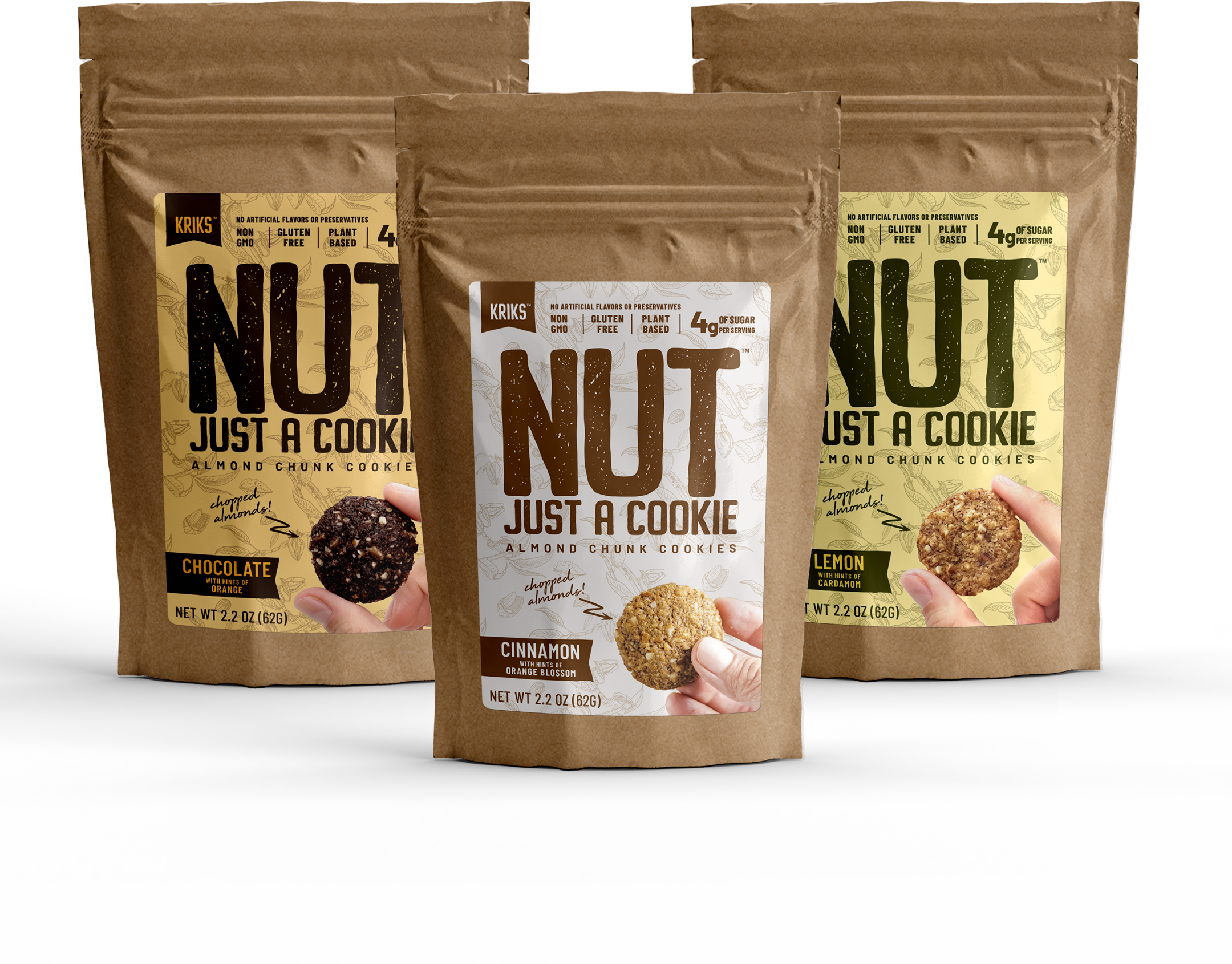Nut Just a Cookie - Wholesale Cookie - Nut Just A Cookie  Variety 2.2oz  - Case of 64